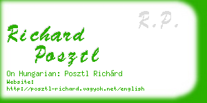 richard posztl business card